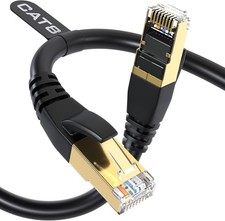 LOT OF 5 Cat8 Ethernet Cable 1.5 FT Heavy Duty High Speed Outdoor/Indoor Use NEW picture