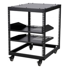 Wall Mount Freestanding Network Rack 10U 15U 20U, 500lb Capacity Steel Frame picture
