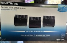 NETGEAR Nighthawk Tri-band Mesh WiFi 6 System Whole Home WiFi Mk83, NEW SEALED picture
