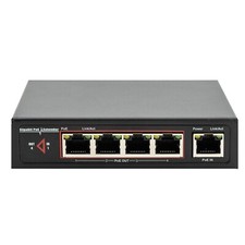 Gigabit 4 Port PoE Passthrough Switch/Extender/Repeater 60W 48V IEEE 802.3 af/at picture
