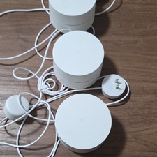 Google Wifi AC-1304 Dual-Band Mesh Router 3-Pack White 2 LAN Ports, Set Of Three picture