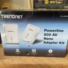 New TRENDnet TPL-406E2K Powerline 500 AV Nano Adapter Kit 🔥Fast Shipping🔥 picture