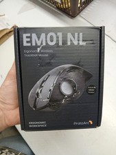 ProtoArc EM01 NL Ergonomic Bluetooth Wireless Trackball Mouse Gray trackball picture