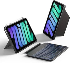 HOU Keyboard Case for iPad mini 7/6, 156° Adjustable Stand, Detachable  picture