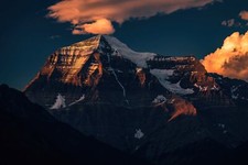 Landscape nature clouds sky mountains snowy mountain Custom Gaming Mat Desk picture