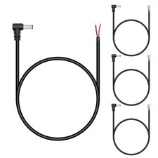4Pcs DC 5.5mm x 2.1mm Male Plug Power Pigtail Wire 0.5M/1.6FT,18AWG 90 Degree... picture