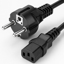 JOB LOT EU 100 x 1.8m MAINS POWER CABLE MONITOR PC KETTLE C13 LEAD EU 2 PIN EURO picture