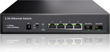 6 Port 2.5GB Ethernet Switch Unmanaged Network Switch | 4 X 2.5 Gigabit | 2 X 10 picture
