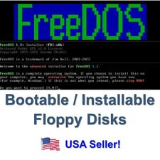 FreeDOS 1.3 RC5 Bootable / Installable MS DOS Compatible OS Floppy Disk Set picture