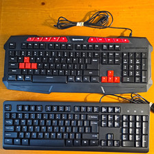Lot Of 2 Keyboards iBUYPOWER GKB100 Gaming, INSIGNIA BLACK **Read** picture