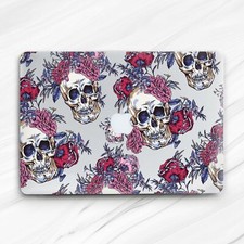 Horror Skull Flowers Roses Clear Hard Case For Macbook Air 13 15 Pro 16 15 Neo picture
