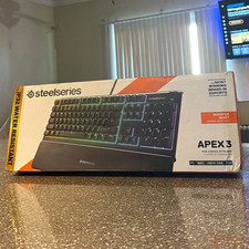 SteelSeries Apex 3 RGB Water Resistant Gaming Keyboard QWERTY EN Black picture