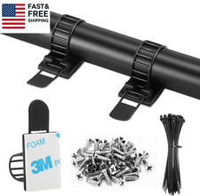 50Pcs Adhesive Cable Management Clips with 50Pcs Zip Ties, Adjustable Nylon Cab picture