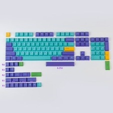 129 Keys/Set Custom Purple Blue Neon Keycap Set For Mechanical Gaming Keyboard picture