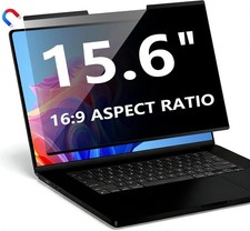 Magnetic 15.6 Inch 16:9 Laptop Privacy Screen Filter | Removable Anti Glare Shie picture