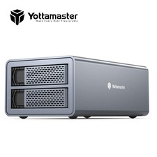 Yottamaster 2 Bay TypeB Hard Drive Enclosure External DAS Fits 2.5/3.5