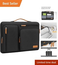 16-Inch Soft Black Laptop Case with Extendable Handle and Travel-Friendly Design picture