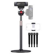 Height Adjustable Desk Webcam Tripod Stand Small Base 360 Swivel Ballhead picture