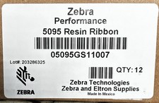 Zebra 05095GS11007 Thermal Transfer Resin Ribbon 5095 (12 Rolls) picture