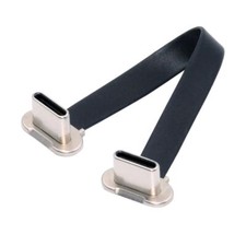 Cablecc Angled USB-C Type C to USB-C Ultra Slim Flat Power USB2.0 Data Cable 65W picture