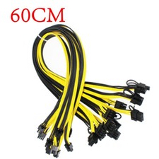 10pcs 60cm Quality 6pin to 8Pin (6+2Pin) PCI-E Cable 18AWG Mining picture