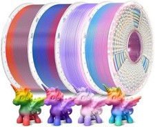 3D Printer Filament Rainbow PLA 1.75mm 0.02mm 4kg 4 Pack SUNLU Bundle Multicolor picture
