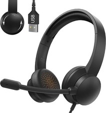 Headset with Microphone for PC, USB Headset with Noise Cancelling Microphone picture
