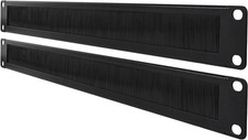 2 Pack-1U Brush Rack Mount Panel Spacer for Cable Entry for 19