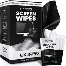 150x Screen Wipes for Electronics - Microfiber Cleaning Cloths for Laptops, Phon picture