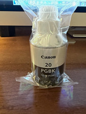 Canon GI-20 PGBK 20 PGBK Genuine Black Inkjet Printer Ink Bottle picture