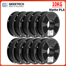 10KG Geeetech 3D Printer Filament Matte PLA Black 1.75mm 1KG/roll Consumables US picture