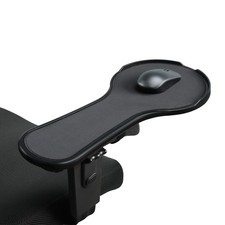 Black Adjustable Arm Rest Mouse Pad Chair Extension Platform Tray Mount picture