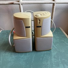 Altec Lansing Speakers ACS495 Dolby Pro Logic Beige 90s VTG picture