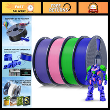4kg Multicolor PLA 3D Printer Filament Bundle - 1.75mm, Vacuum Packed, 4 Spools picture