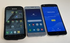 Lot of 3 Motorola Samsung As-Is Repair Iphone Used Preowned Three picture
