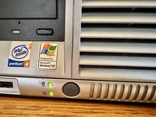 Vintage Windows XP Pro SFF Desktop PC Tower BUNDLE - Incl HP PS/2 Keyboard picture