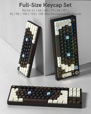 MOA Profile PBT Keycaps,132 Keys Janese Style Keycap Set with Cute Icons, Dye... picture