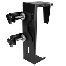 Adjustable ClampOn Desk Leg PC Mount Computer Case CPU Holder Black 1 PC picture