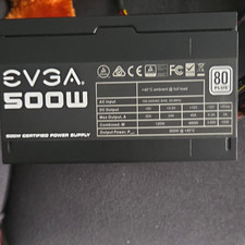 EVGA 500W 80 PLUS ATX PSU EVGA 500 W1 100-W1-0500 24-Pin Black picture