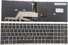 Genuine NEW HP ProBook 650 655 G4 G5 I3 I5 I7 US Backlit/Pointer Keyboard Silver picture