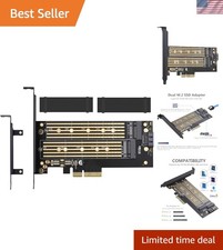 M.2 PCIe Adapter with Dual SSD Support and Efficient Heat Dissipation Solution picture
