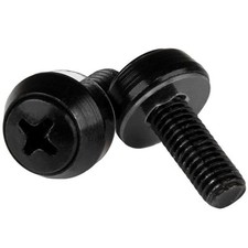 StarTech.com M6 x 12mm - Mounting Screws - 50 Pack, Black picture