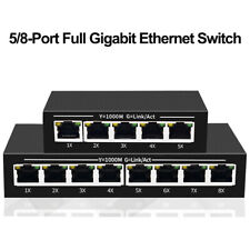 Dbit 5/8 Ports Metal 10/100/1000Mbps Gigabit Ethernet Splitter Network Switch picture