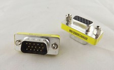 10x VGA/SVGA 15 Pin DB15 Male To Female D-SUB 3 Rows Mini Gender Changer Adapter picture