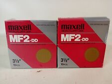 Maxell Floppy Disk MF2-DD 10 pack One Factory sealed One open 19 Disks Total picture
