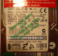 4GB IDE SSD Replace Worn Out DTCA-23240 Hard Drive with 2.5