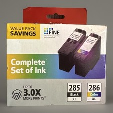 2x Canon 285XL Black 286XL Color Ink Cartridges Value Pack NEW Sealed picture