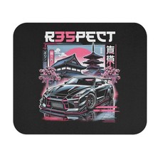 GT-R R35 Mouse Pad JDM Drift Car Japanese Cherry Blossom Desk Mat picture