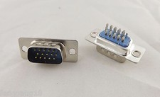 10x D-SUB VGA DB15 15-Pin 3 Rows Male Plug Socket Solder Type Connector Adapter picture