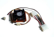 Socket 3 or 5 486 CPU COOLER HEATSINK W/ BALL BEARING FAN VINTAGE Molex fan NEW picture